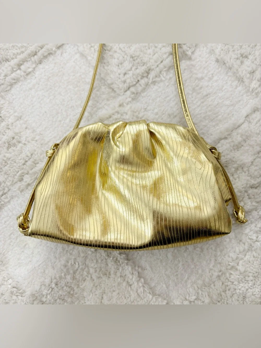 Gold Metallic Crossbody Bag